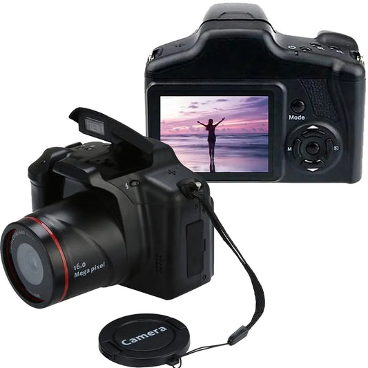 Acuvar Cámara Digital 16 Megapíxeles Cámara Fotográfica Mini Cámara Réflex Digital con Sensor CMOS Pantalla TFT LCD de 2.4“ Cámara Compacta Zoom Digital 16X Cámara de Video para Niños Adultos Principiantes Negro